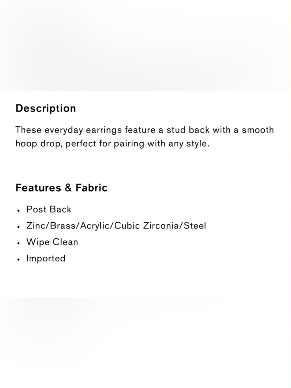 Express Hoop Drop Earring - Picture 2 of 4